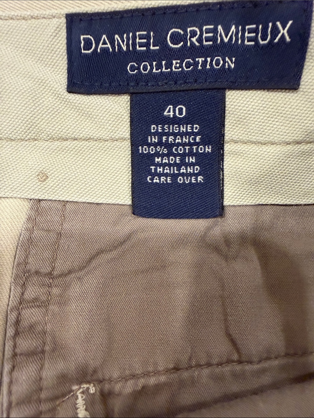 DANIEL CREMIEUX FLAT FRONT MENS KHAKI 5 POCKET SHORTS SIZE 40 WAIST - Picture 6 of 11
